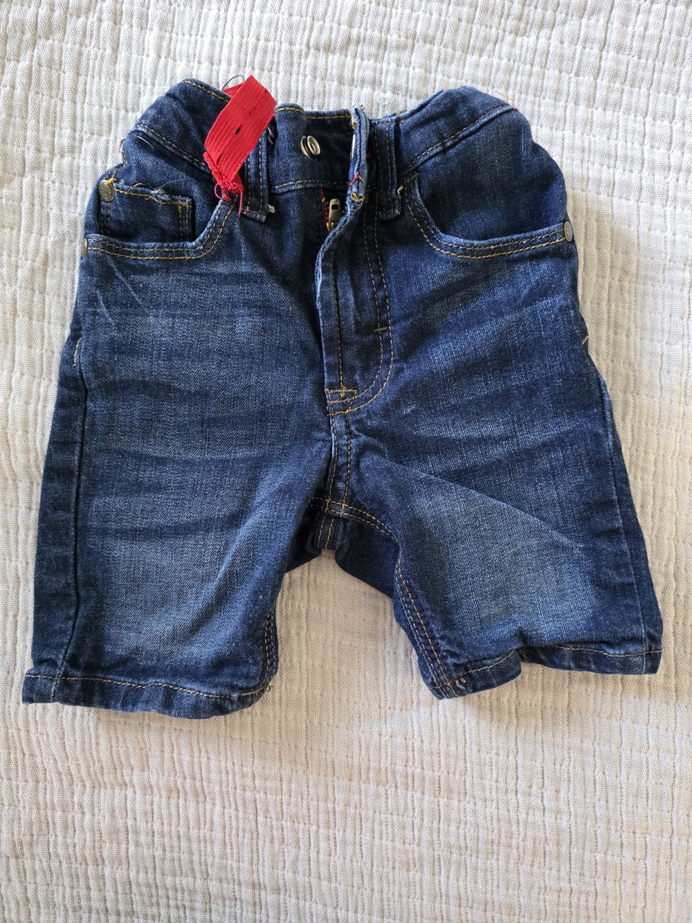 Wrangler Dark Blue Denim Kids Shorts with Red Tag